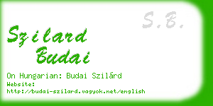 szilard budai business card
